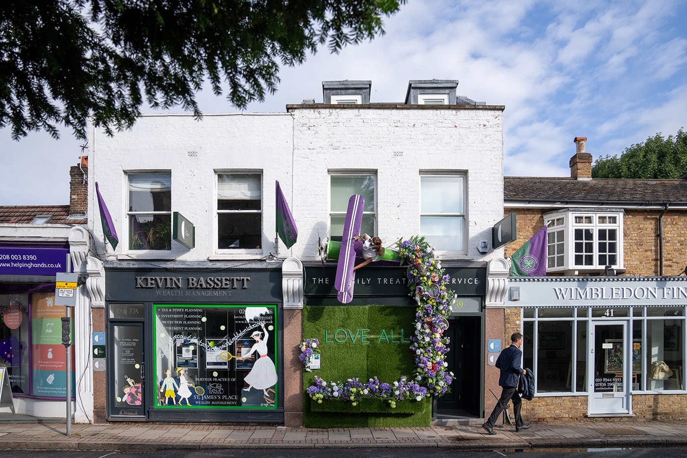 Wimbledon village windows on display The Championships, Wimbledon